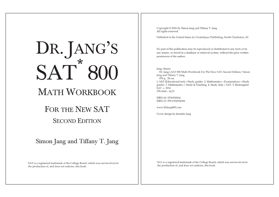 Dr.jang's SAT 800 Math
